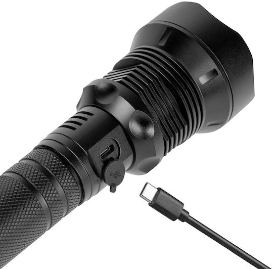 Rebel Επαναφορτιζόμενος Φακός LED IP65 με Μέγιστη Φωτεινότητα 1857lm