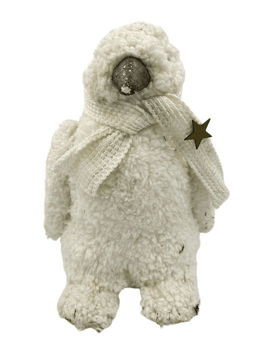 Weihnachtliche Figur Pinguin Weiß Höhe 26cm