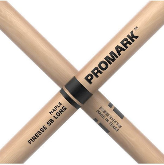 Promark Maple Μπαγκέτες Ντραμς Finesse 5B με Σχήμα Μύτης Ball