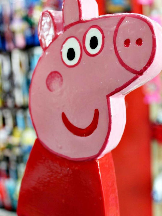 Osterkerze Peppa Wutz Wohnungs Handgefertigt 20cm Rosa