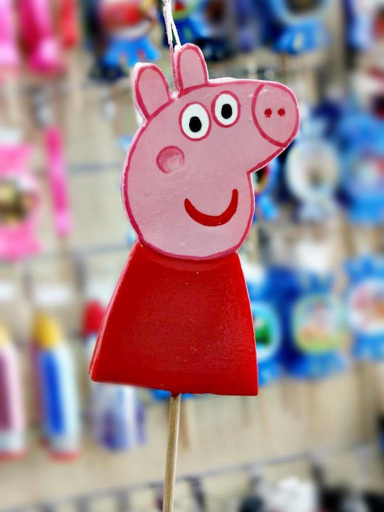 Osterkerze Peppa Wutz Wohnungs Handgefertigt 20cm Rosa