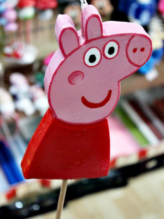 Osterkerze Peppa Wutz Wohnungs Handgefertigt 20cm Rosa