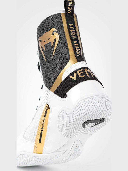 Venum Elite Pantofi de box Albi