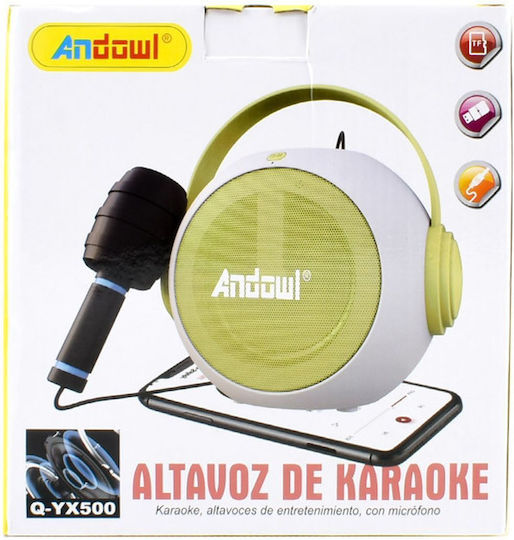 Andowl Ηχείο Karaoke με Ενσύρματo Μικρόφωνο Q-YX500 Q-YX500 Κόκκινο