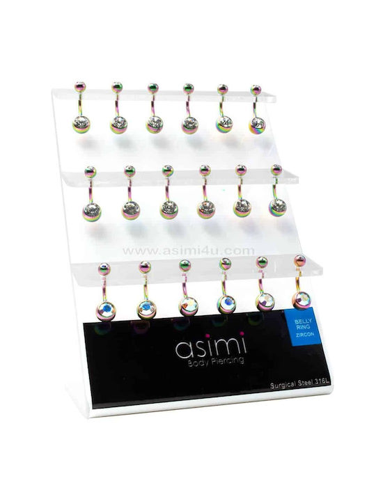 ASIMI Navel Earring made of Steel with Stones