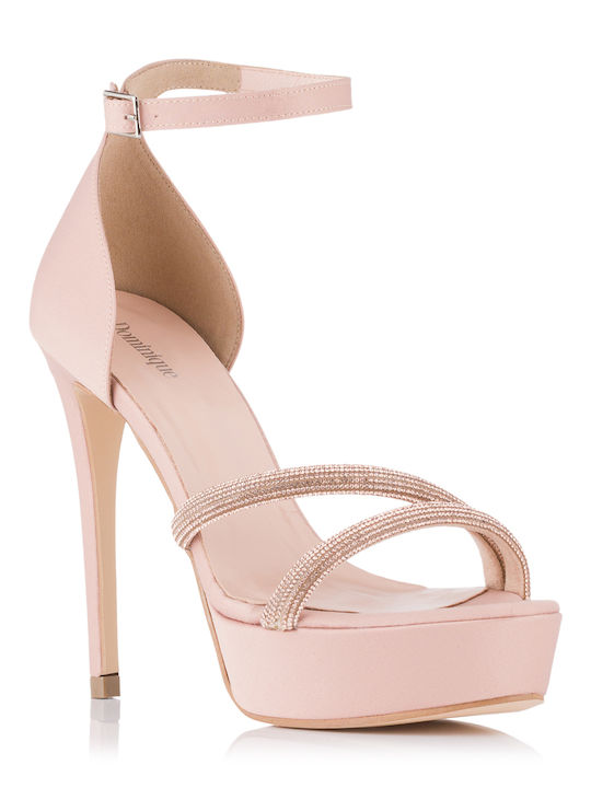 DOMINIQUE Bridal Satin Sandal Nude