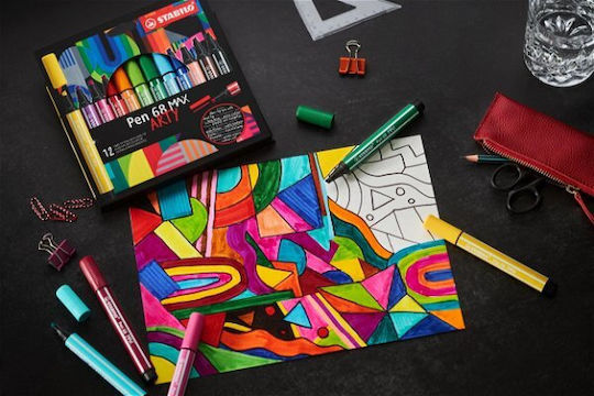 Stabilo Pen 68 Markere de Proiectare 5mm Arty 6buc