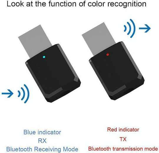 USB Bluetooth 5.0 Adapter με Εμβέλεια 10m Μπλε