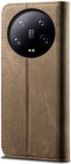 Denim Texture Book Khaki (Xiaomi 14 Ultra)