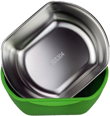 Back Me Up Stainless Steel Kids' Food Container 0.68lt Gray