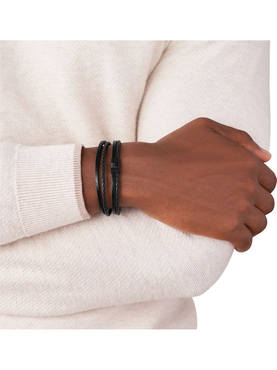 Fossil Vintage Men's Leather Bracelet 19cm
