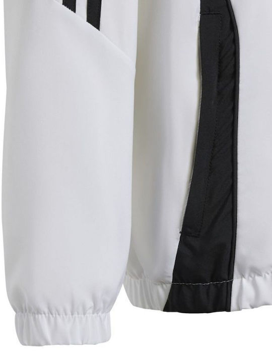 Sportlich Kinderstrickjacke mit Kapuze Weiß Tiro