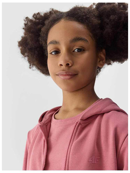 Kids Cardigan Cotton with Hood Orange