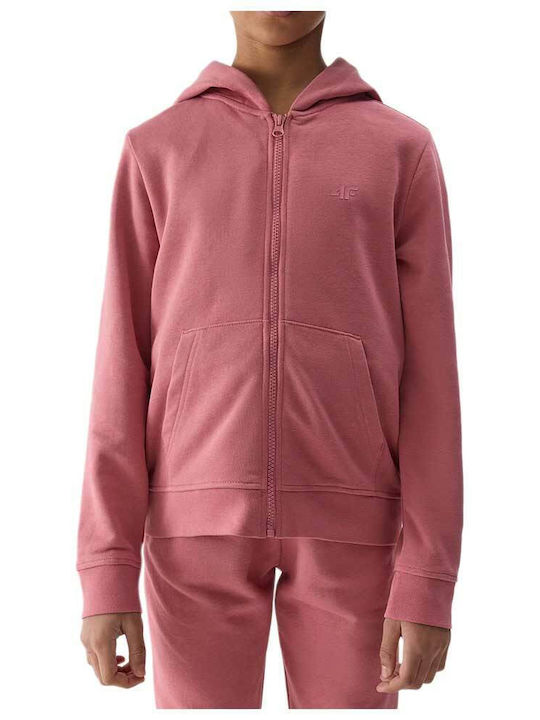 Kids Cardigan Cotton with Hood Orange