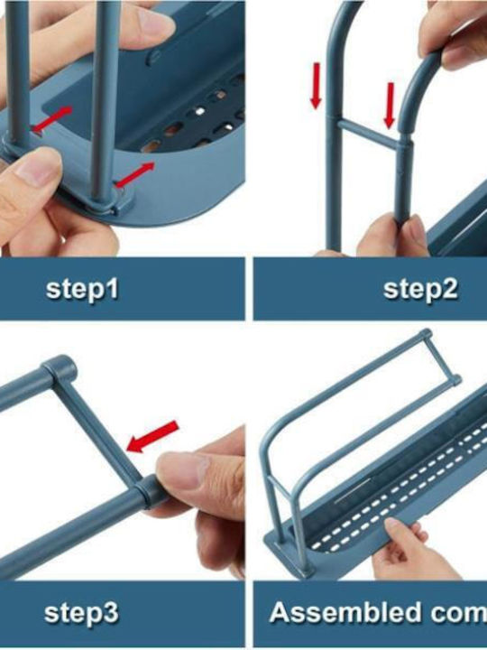 Next Kitchen Sink Organizer Made of Blue Plastic 37x48cm