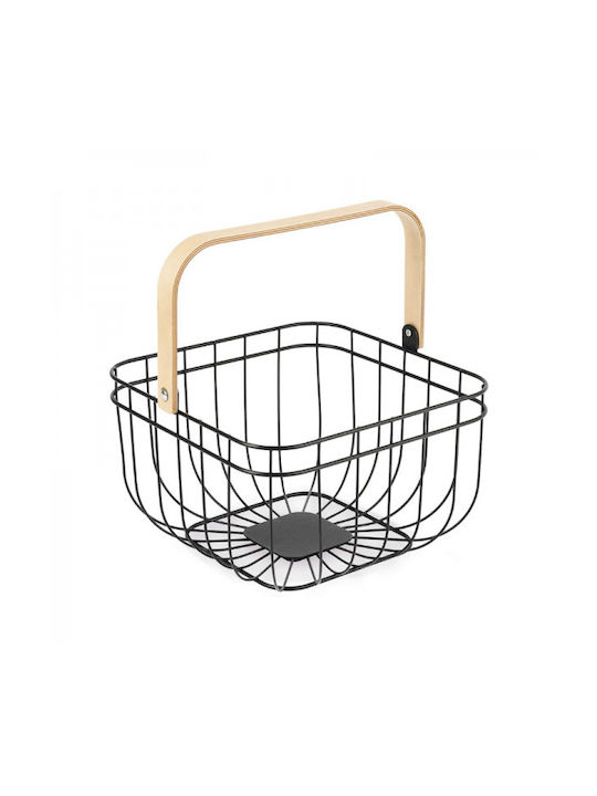 Lacor Φρουτιέρα Ξύλινη Μαύρη 26x26x18.3εκ.