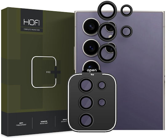 Hofi Camring Pro+ Προστασία Κάμερας Tempered Glass Μαύρο για το Galaxy S24 Ultra