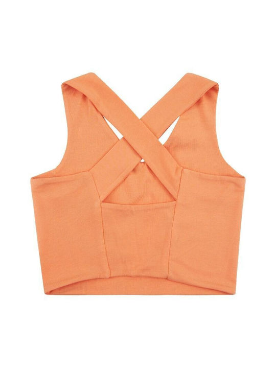 Chief Kinder-Crop-Top Ärmellos Orange