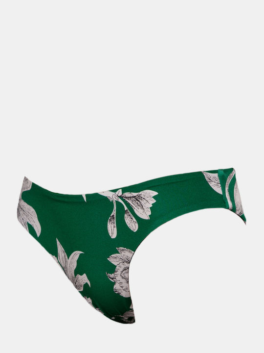 Lily Print Bikini Slip Grün