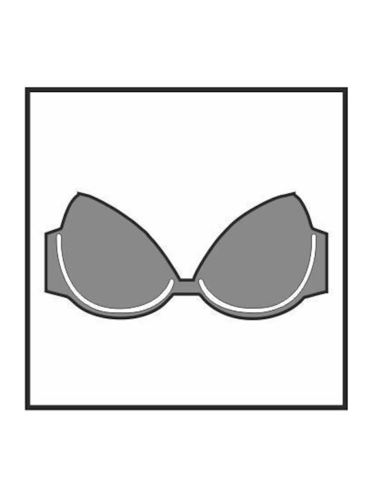 Γυναικείο Μαγιό Σουτιέν Strapless Rock Club Art Κρουαζέ Bikini Μεγάλο Στήθος Regular Fit Lycra Cup D