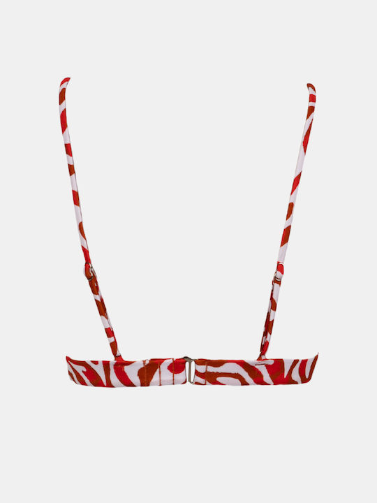 Women's Swimwear Top Rock Club Corals Print Bikini Triangle Elastic Strap Regular Fit Lycra