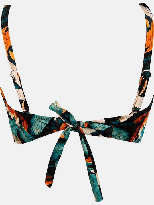 Damen Bikini-Top Rock Club Große Büste Kunst-Print Bikini Reguläre Passform Lycra Cup E