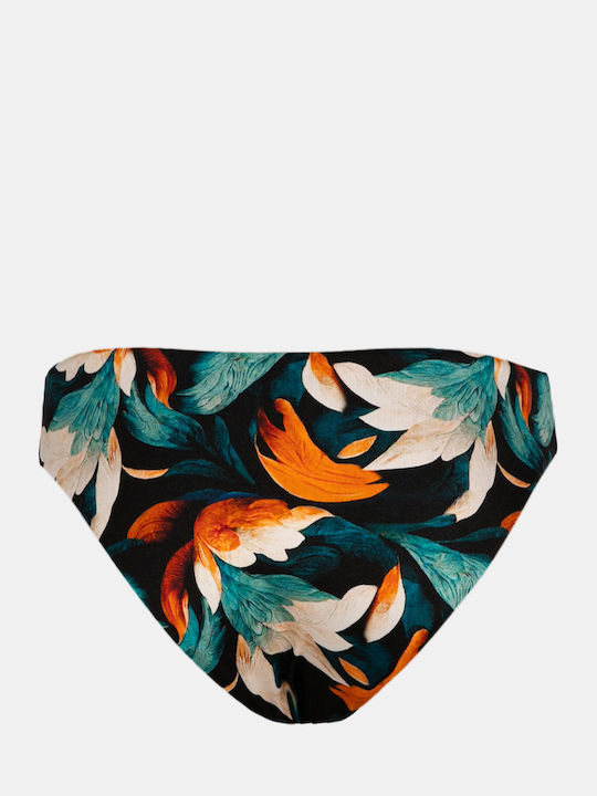 Art Print Bikini Slip Marineblau