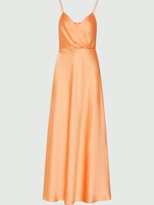 Summer Maxi Evening Satin Pink Dress