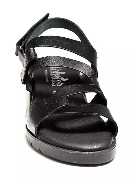 Women's Leather Platform Shoes Black