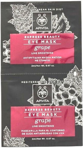 Apivita Express Beauty Grape null Mască de Ochi pentru Anti-îmbătrânire 2buc 2ml