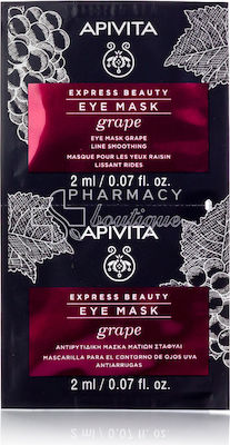 Apivita Express Beauty Grape Mască de Ochi pentru Anti-îmbătrânire 2buc 2ml