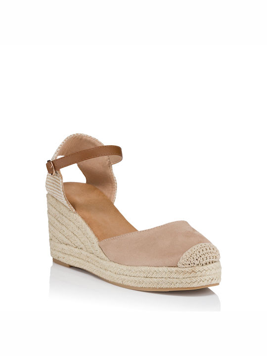 Chiara Foscari Damenplattformen im Espadrilles-Stil Beige