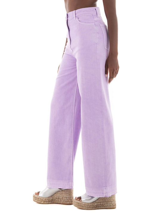 Hugo Boss Women's Jean Trousers in Regular Fit Purple