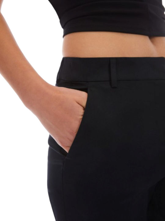 Women's Fabric Trousers in Slim Fit Black