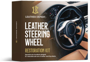 Leather Expert Reinigung Glänzen Wachsen und Schutz Satz für Lederteile des Autos 50ml
