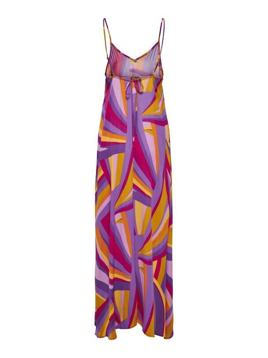 Only Maxi Dress with Slit Bright Rose