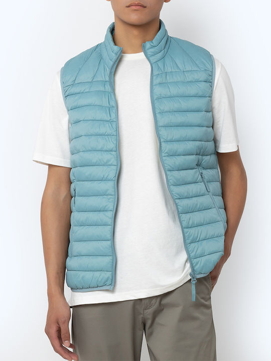 The Bostonians Men's Sleeveless Puffer Jacket Sky Aqua