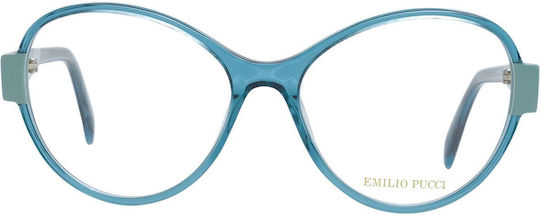 Emilio Pucci Rame Ochelari Pentru Femei Acetat Turcoaz EP5205 095