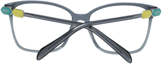 Emilio Pucci Plastic Eyeglass Frame Gray EP5185 020