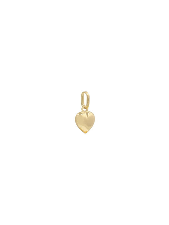 Q-Jewellery Gold Heart Kids Pendant 14K 443092