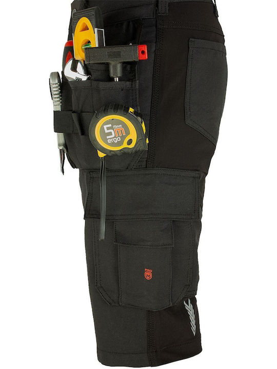Promacher Erebos Reflective Work Shorts Black