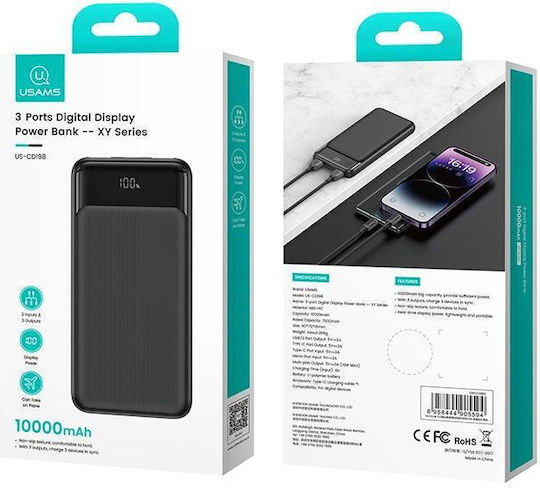 Usams Power Bank 10000mAh 10W Negru