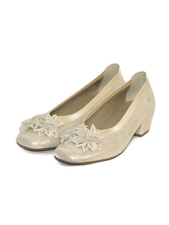 Fluchos Leder Pumps Goldene