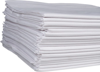 Astron Italy Hotelbettlaken Weiß Einzel 160x250cm Baumwolle und Polyester 1Stück