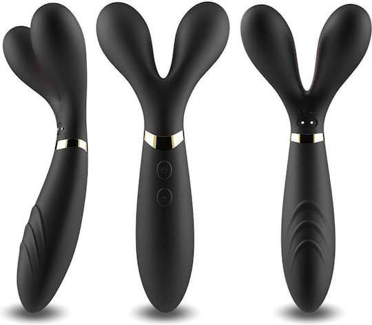 Double Vibrator Massager Stimulator 9 Modes 19cm