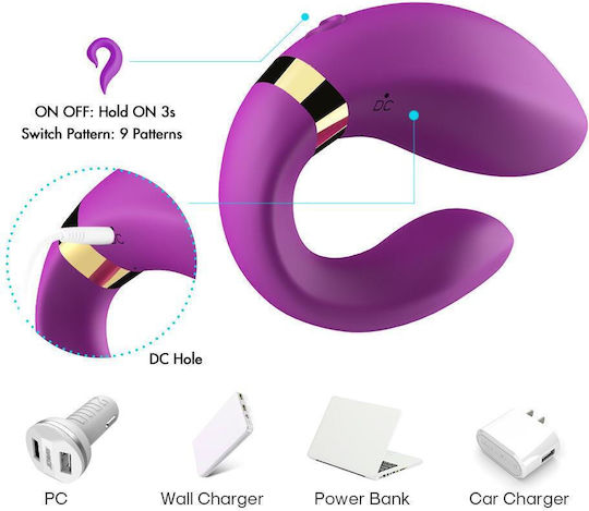 Double Vibrator Couples G-spot Clitoris 9mode