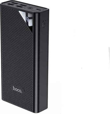 Hoco DB04 Power Bank 30000mAh with 4 USB-A Ports and 3 USB-C Ports Black