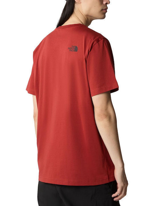The North Face Simple Dome Ανδρικό T-shirt Κοντομάνικο Iron Red