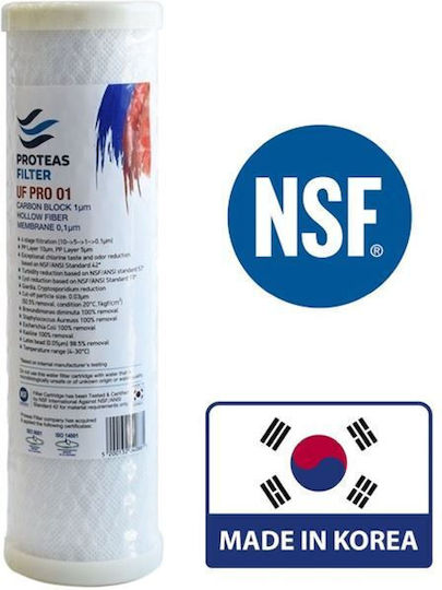 Proteas Filter Countertop and Under Sink Water Filter Replacement made of Activated Carbon 10" 0.1 μm