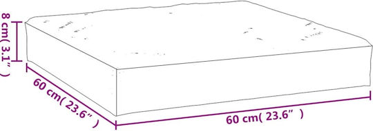 vidaXL Waterproof Bench Cushion for Garden Cream 60x60cm